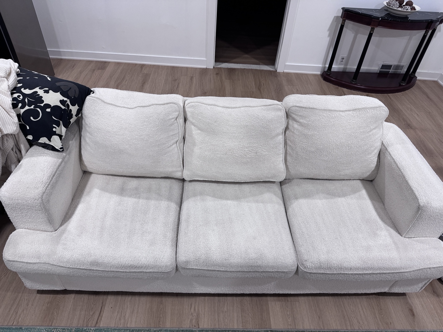 White Sofa Cleaning after